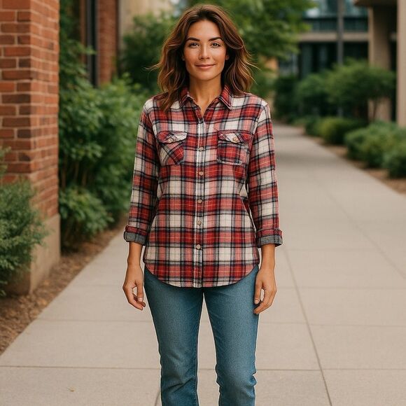 Jachs Girlfriend Bea Flannel Shirt Sz XXL - Picture 1 of 10
